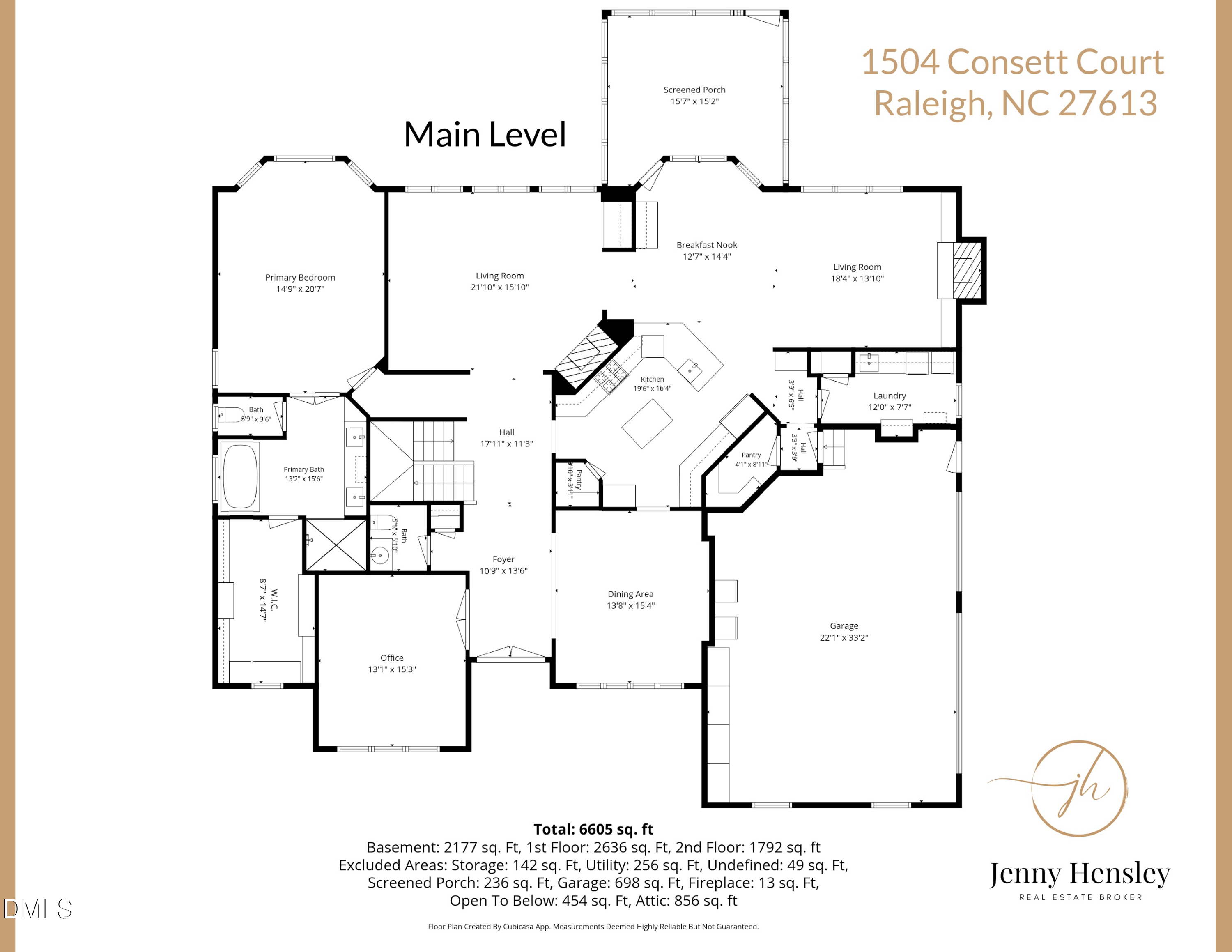 Exterior photo of 1504 Consett Court, Raleigh, NC 27613. MLS: 10195602