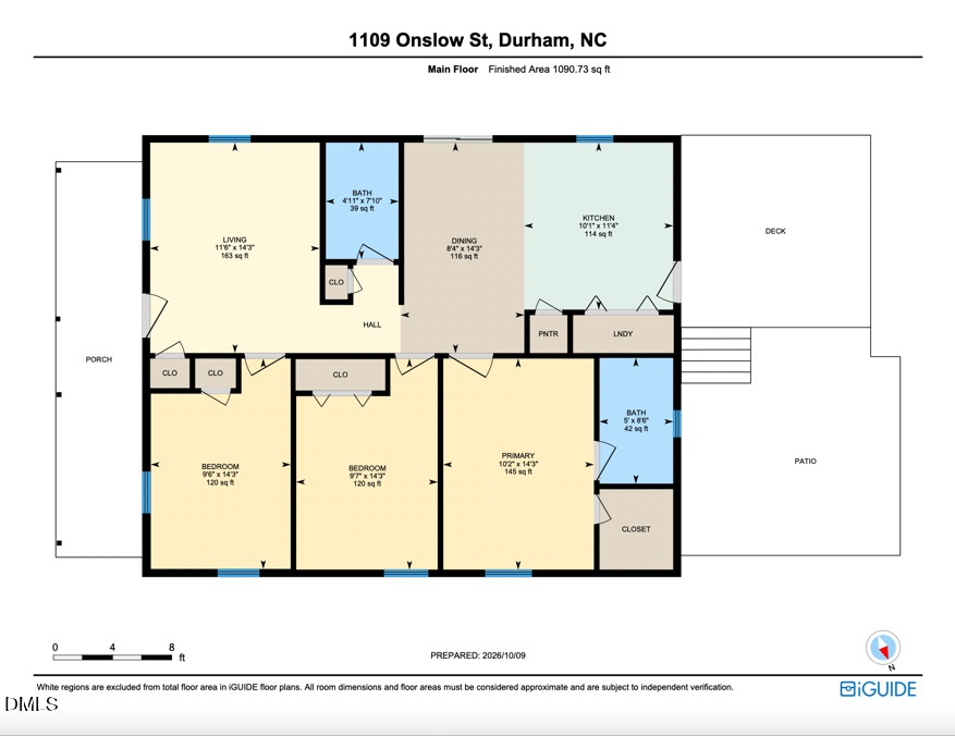 Exterior photo of 1109 Onslow Street, Durham, NC 27705. MLS: 10197612
