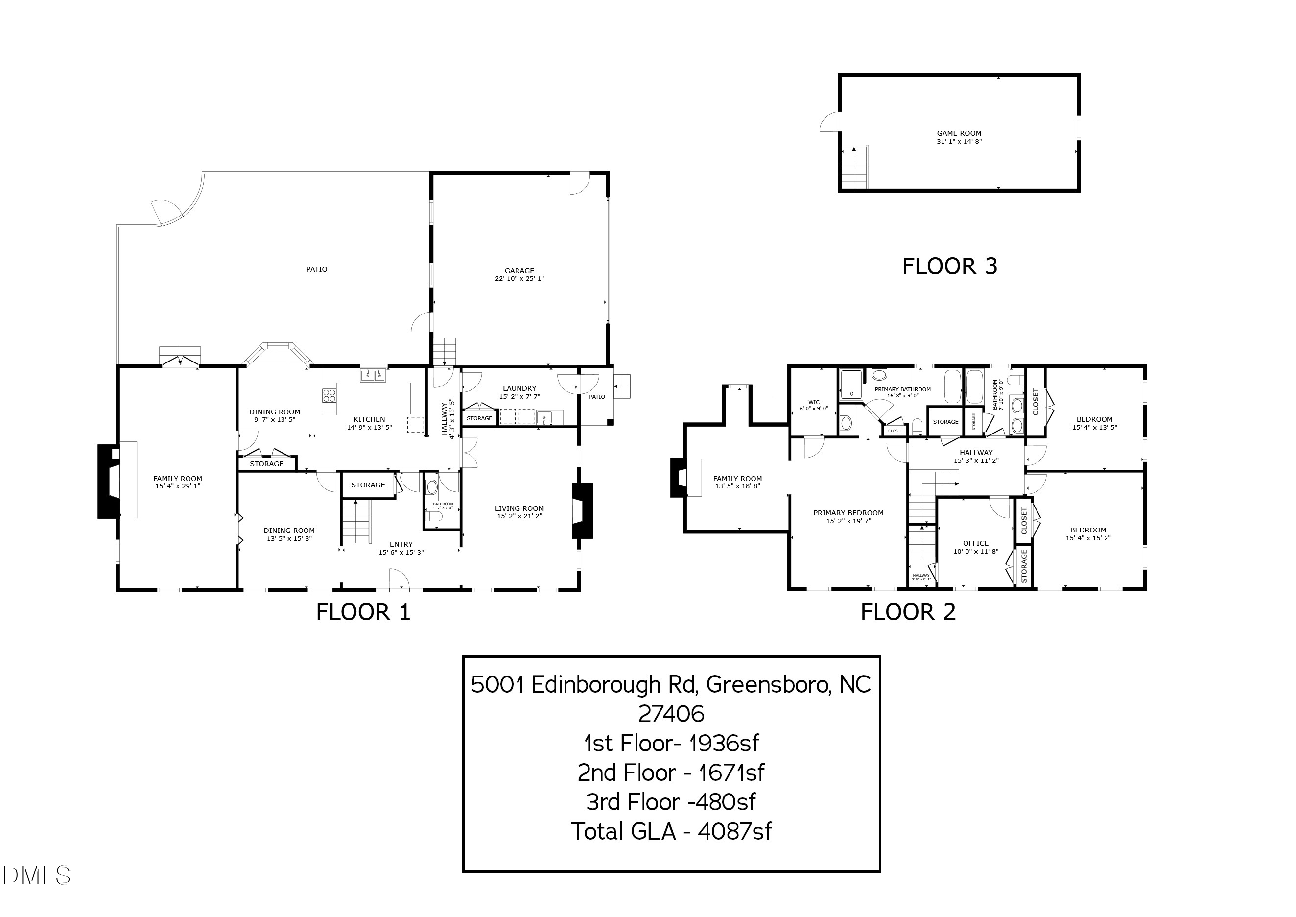 Exterior photo of 5001 Edinborough Road, Greensboro, NC 27406. MLS: 10191275