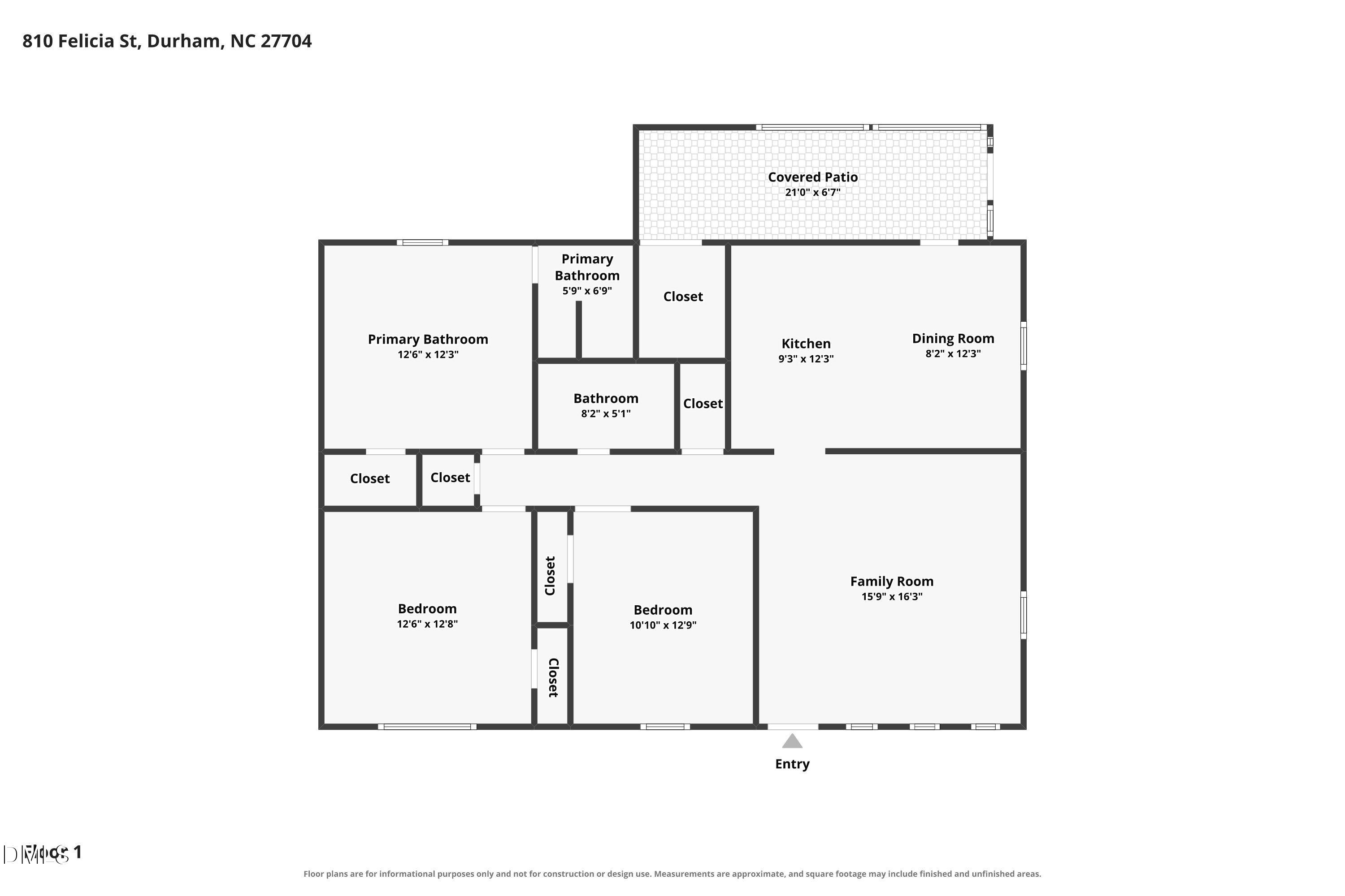 Exterior photo of 810 Felicia Street, Durham, NC 27704. MLS: 10190449