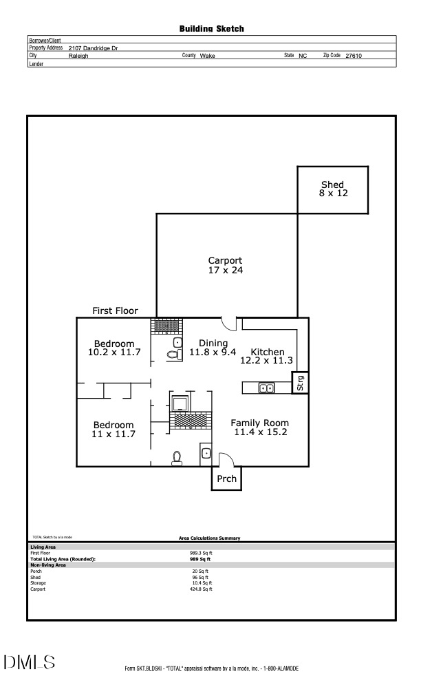 Exterior photo of 2107 Dandridge Drive, Raleigh, NC 27610. MLS: 10186290