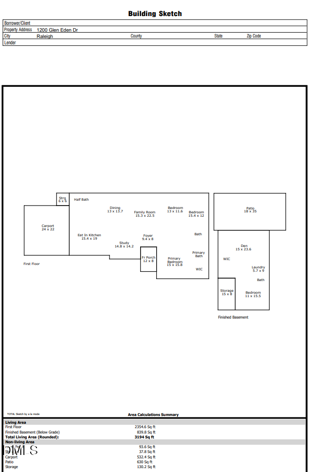 Exterior photo of 1200 Glen Eden Drive, Raleigh, NC 27612. MLS: 10190747