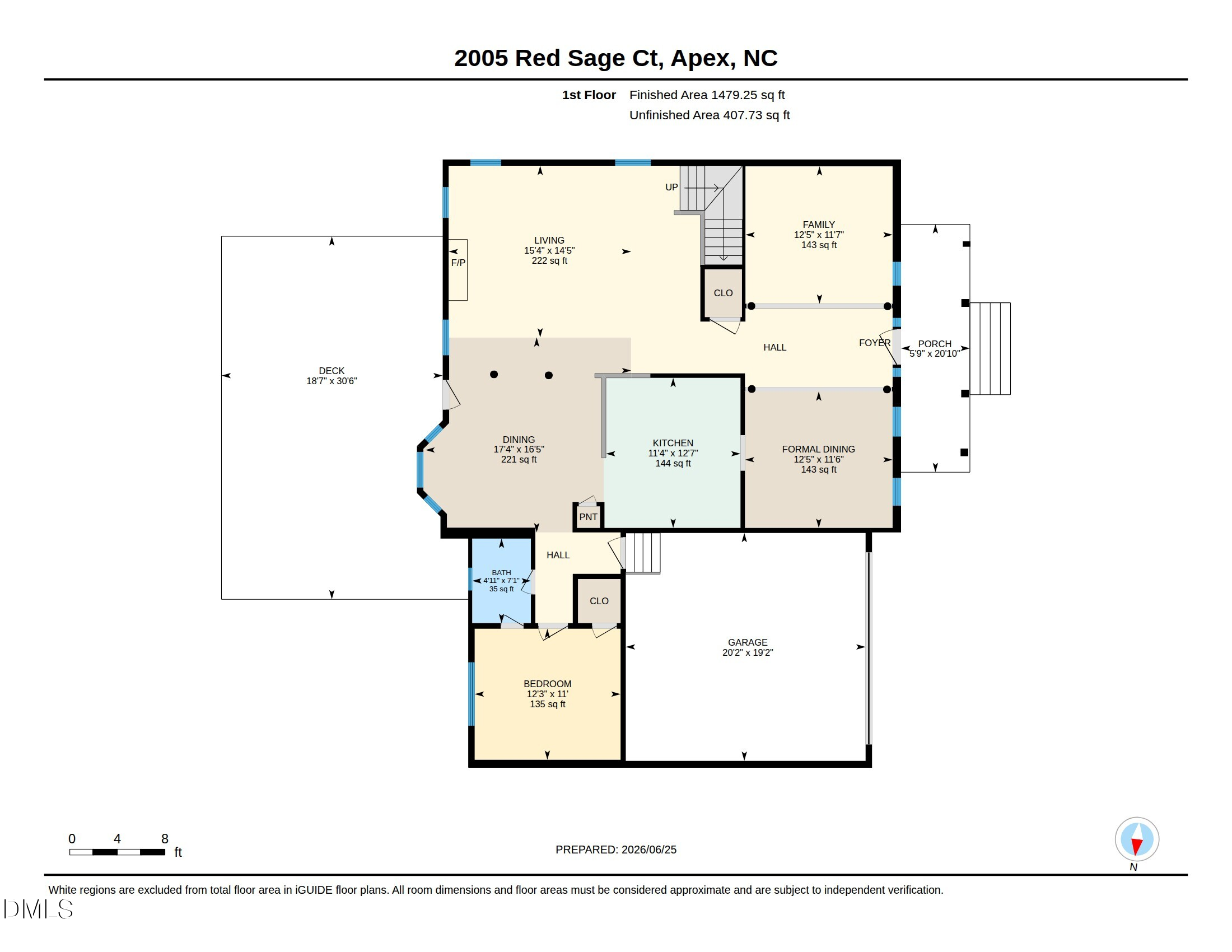 Exterior photo of 2005 Red Sage Court, Apex, NC 27502. MLS: 10176565