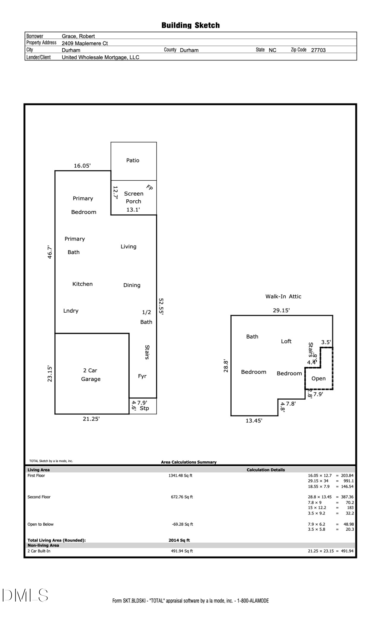 Exterior photo of 2409 Maplemere Court, Durham, NC 27703. MLS: 10200215