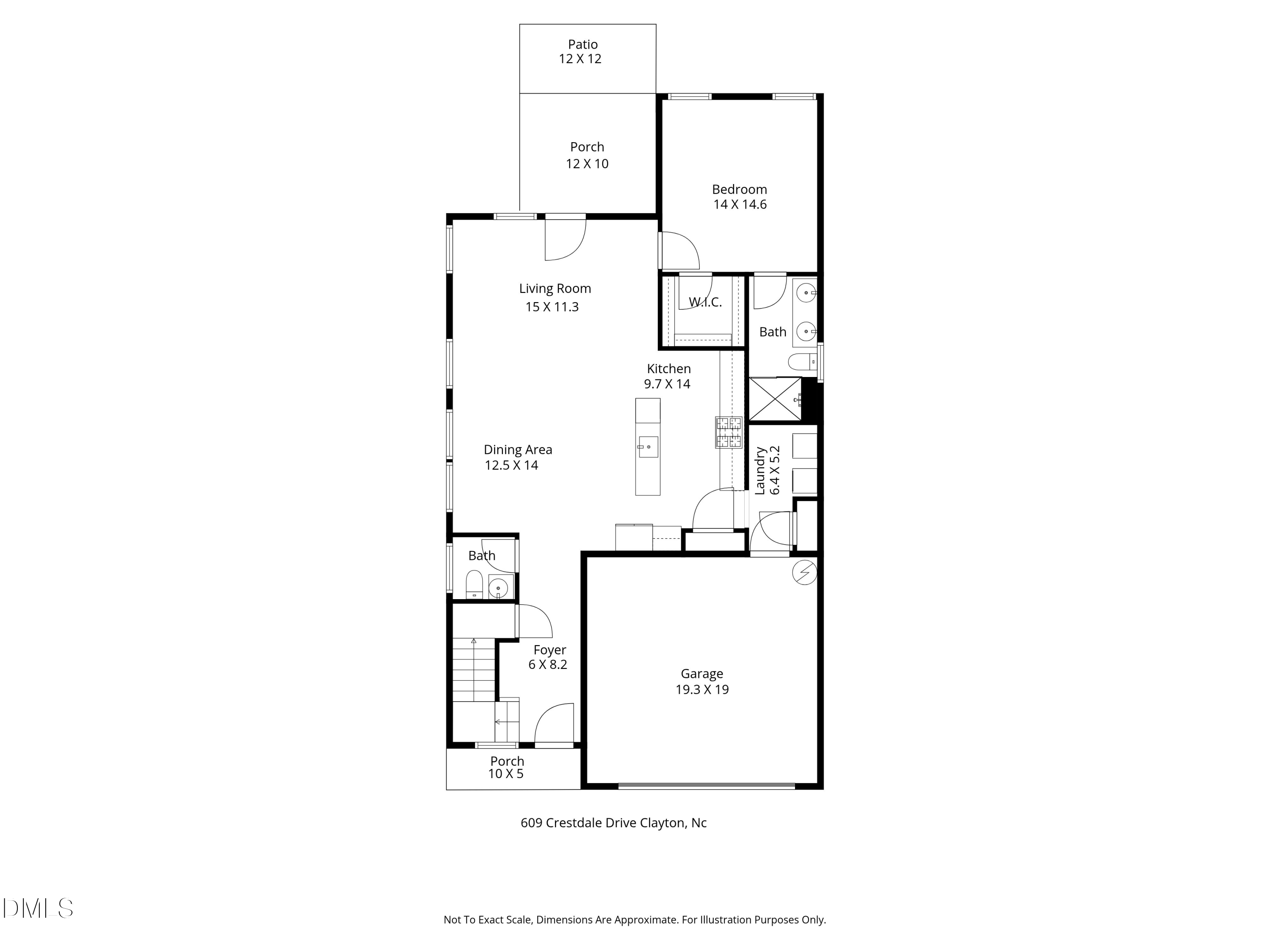 Exterior photo of 609 Crestdale Drive, Clayton, NC 27520. MLS: 10190399
