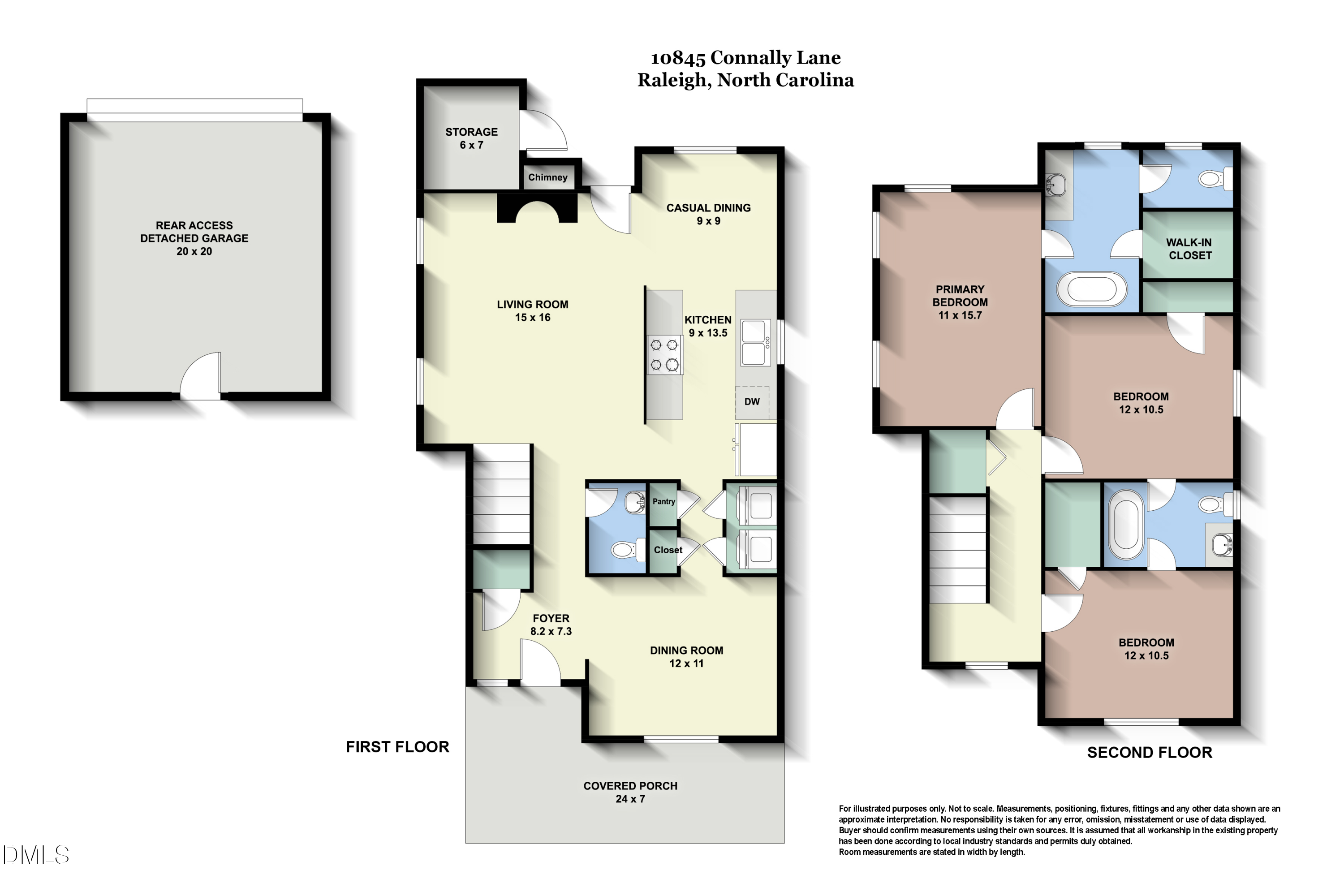 Exterior photo of 10845 Connally Lane, Raleigh, NC 27614. MLS: 10181846