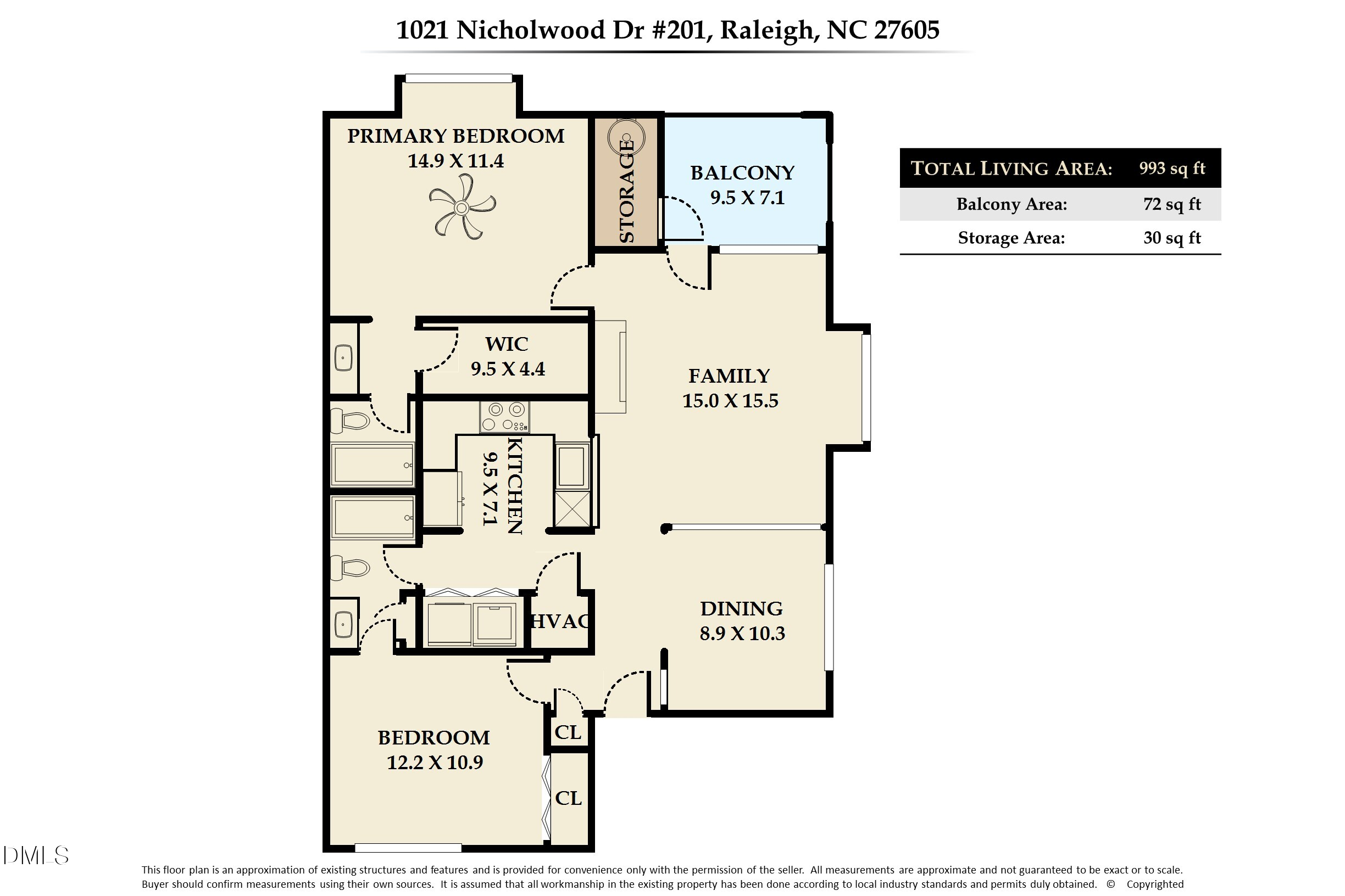 Exterior photo of 1021 Nicholwood Drive 201, Raleigh, NC 27605. MLS: 10185509