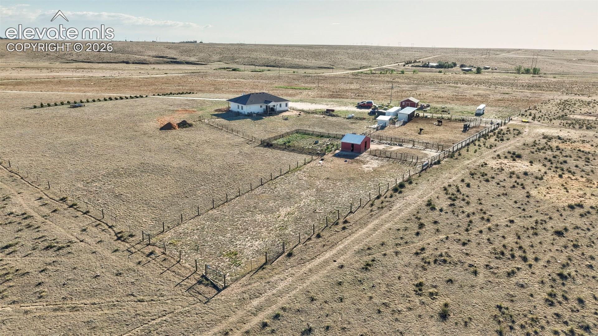 Aerial View of Back of Home