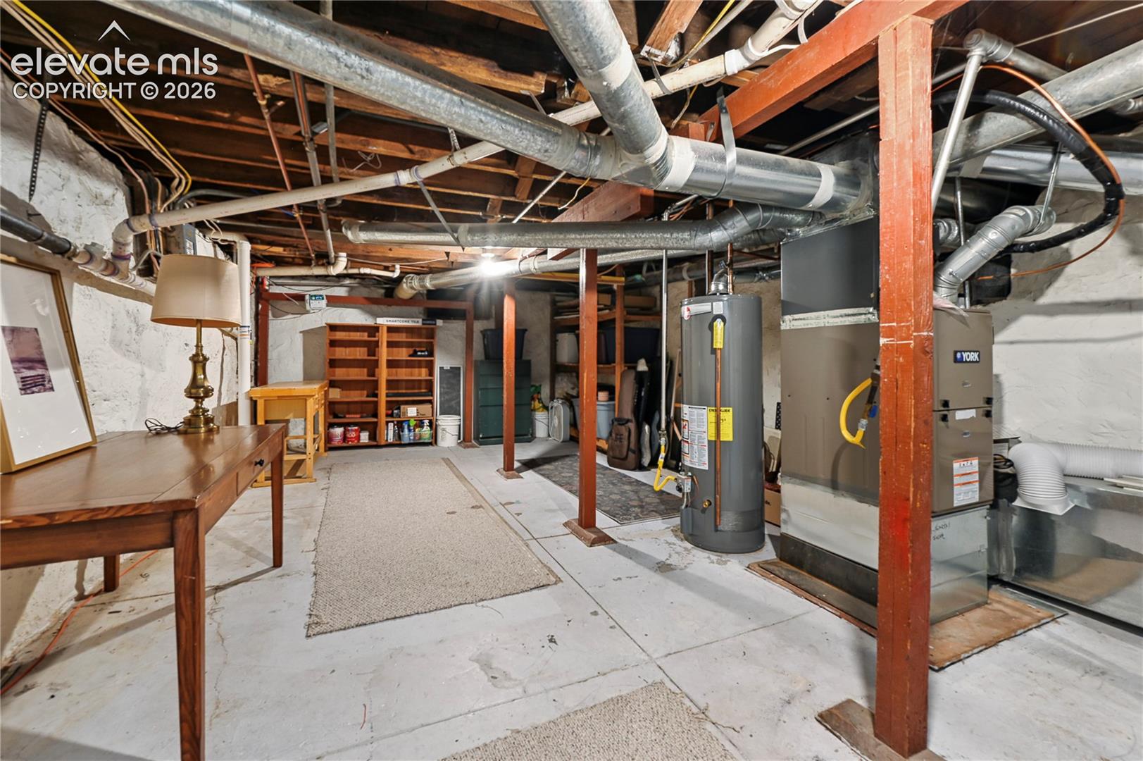Unfinished Basement and Utilities