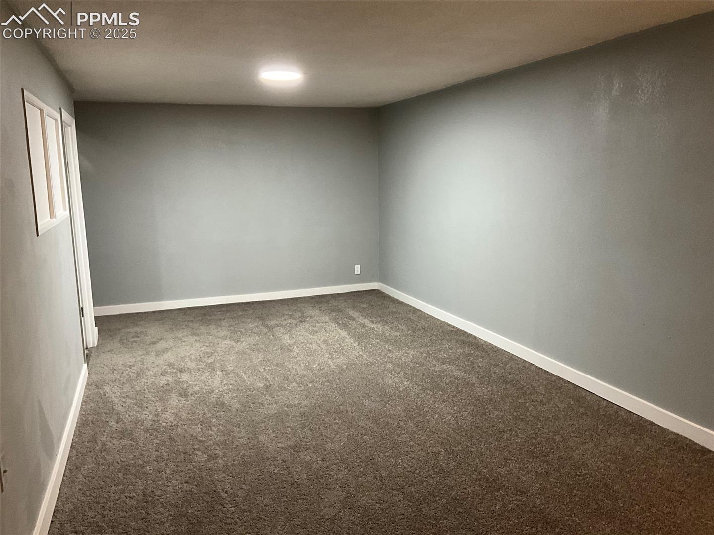 New carpet and baseboards
