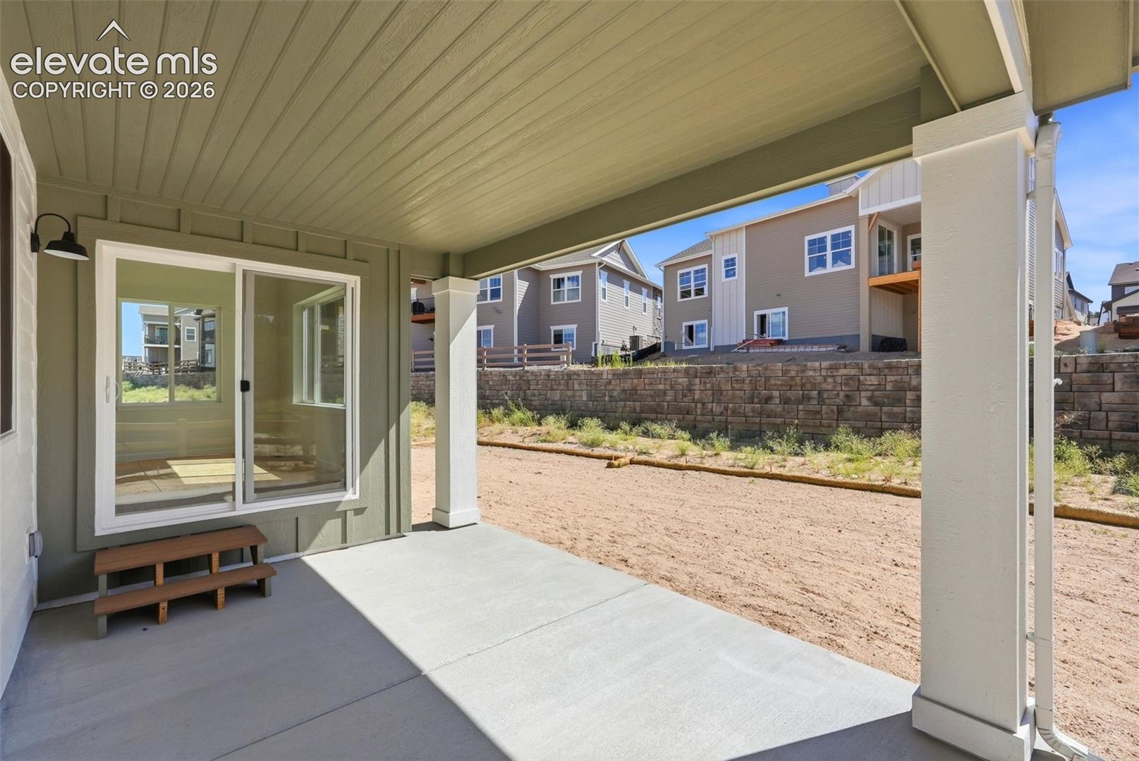 Covered Rear Patio off the Dining area.