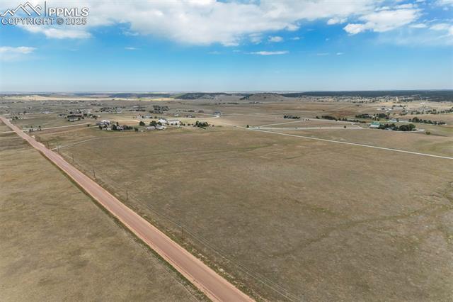 Aerial view with a rural view