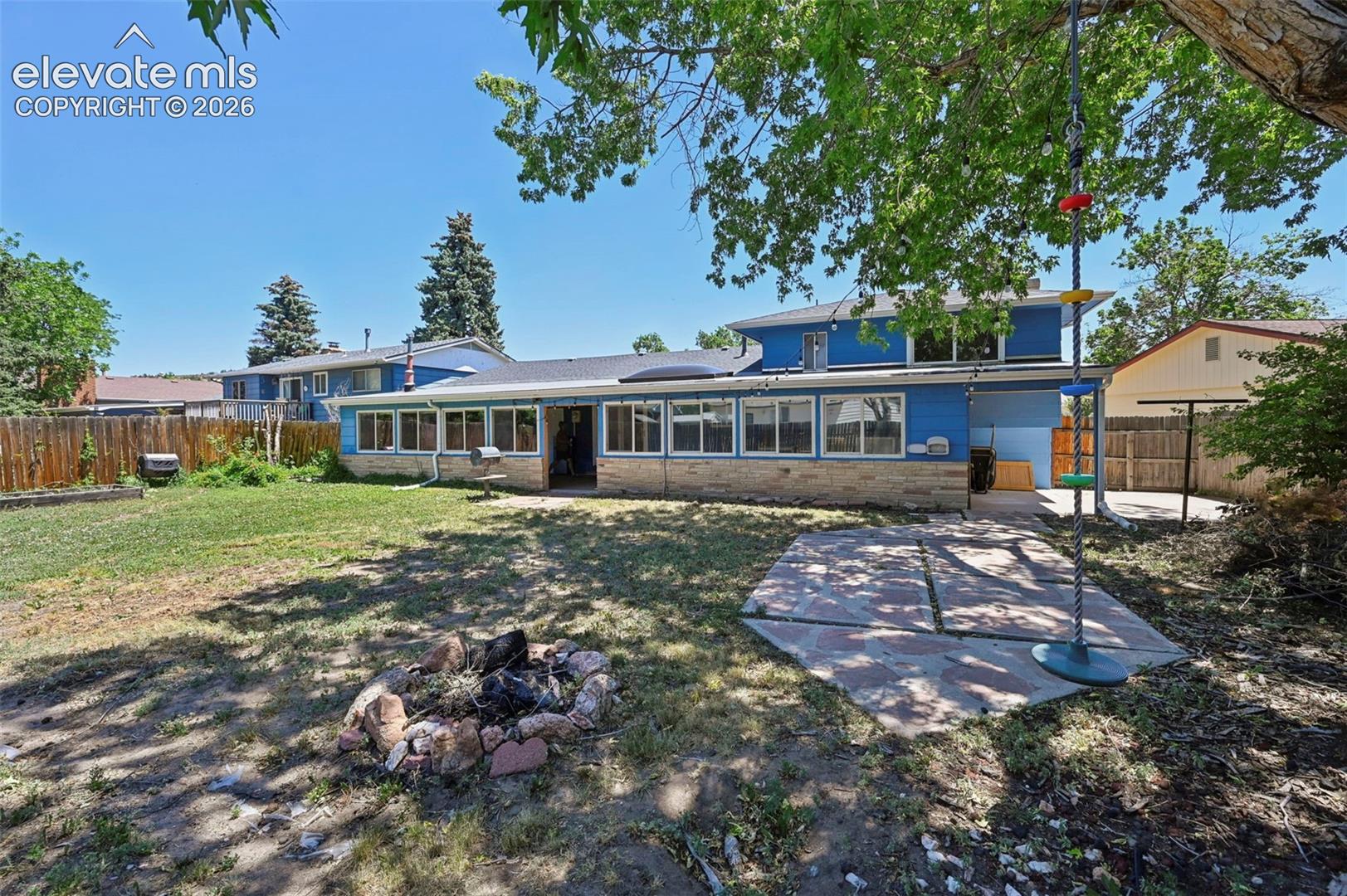 Expansive backyard room for massive bbq gatherings.