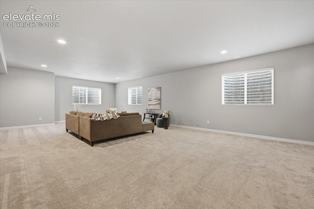 Space for entertaining in the basement!