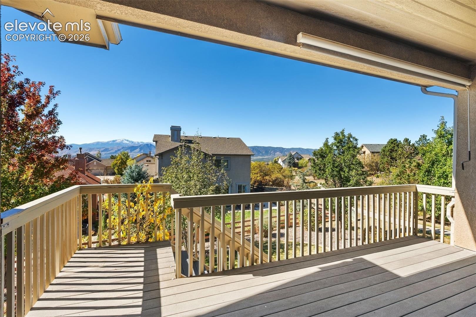 AMAZING VIEWS OF PIKES PEAK AND USAFA FROM THE COVERED DECK