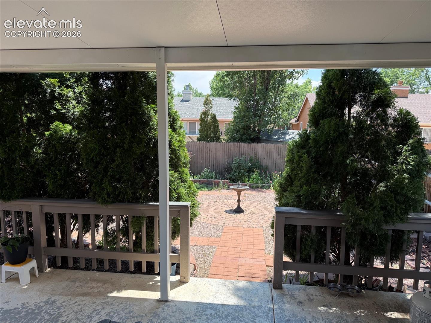 Backyard covered patio