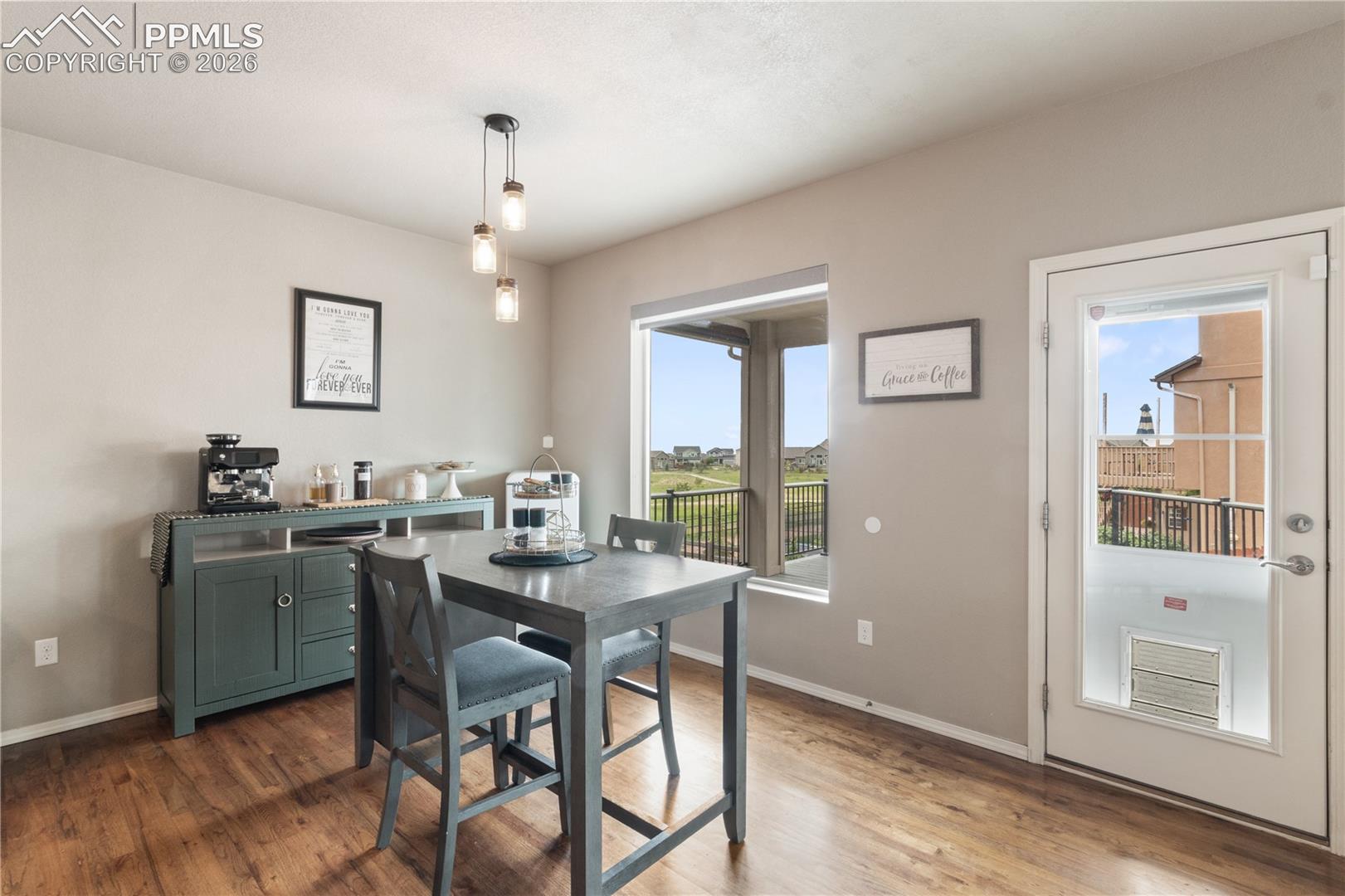  Plenty of natural light and wood finished floors