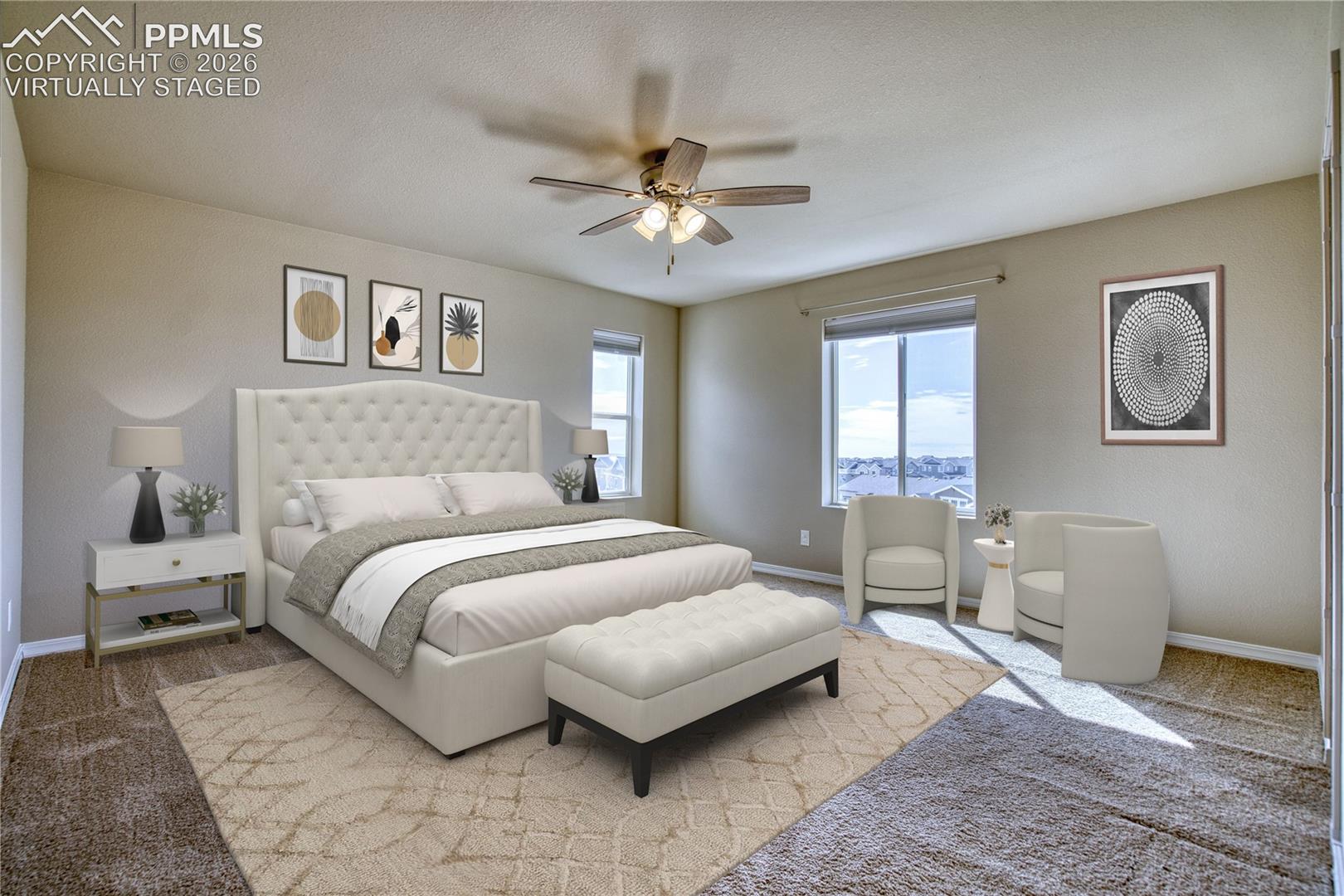 Master Bedroom - virtually staged