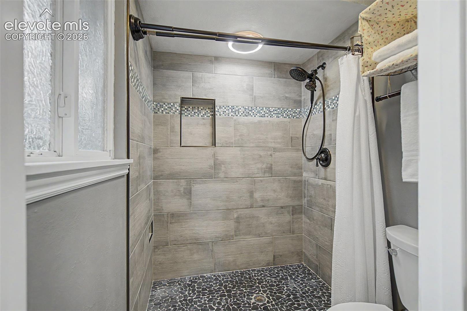 Walk-In Shower with Tile Surround