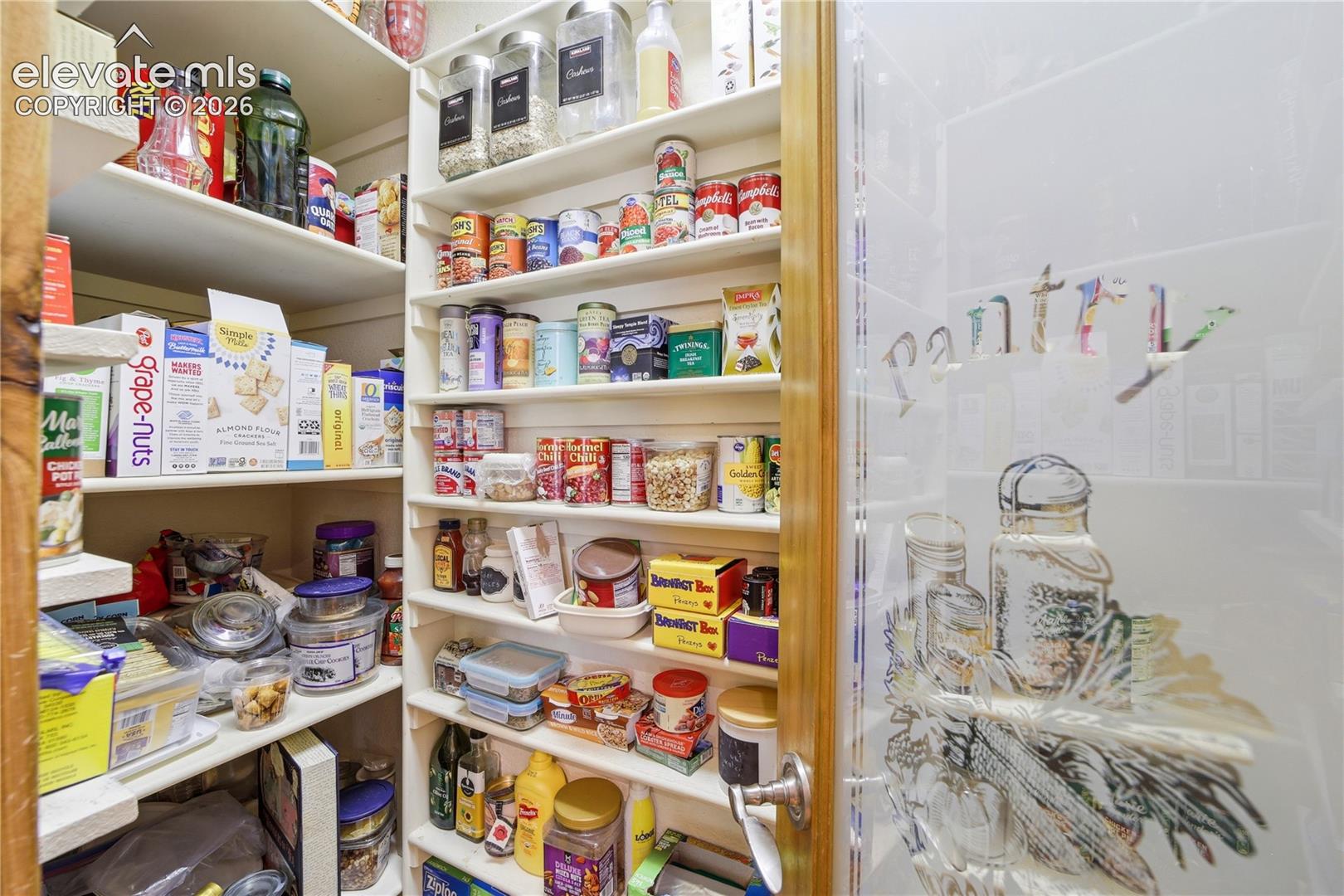 Upgraded pantry with pull out cabinets