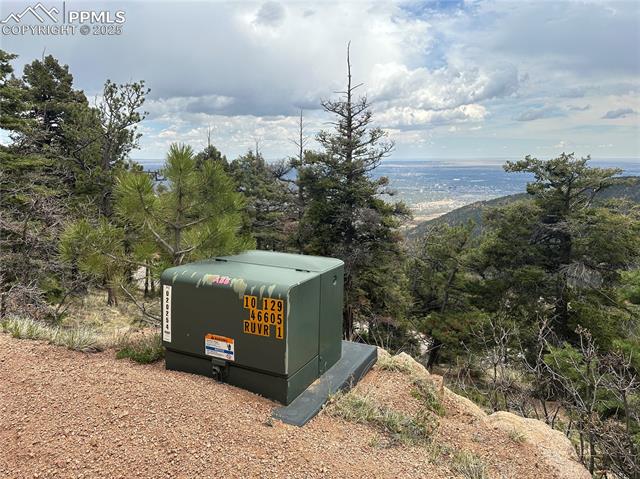Electric box on East side of the lot.