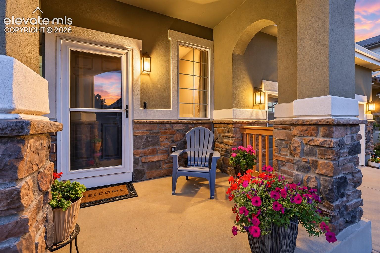 A welcoming covered front entry creates a warm first impression and a charming place to come home to.