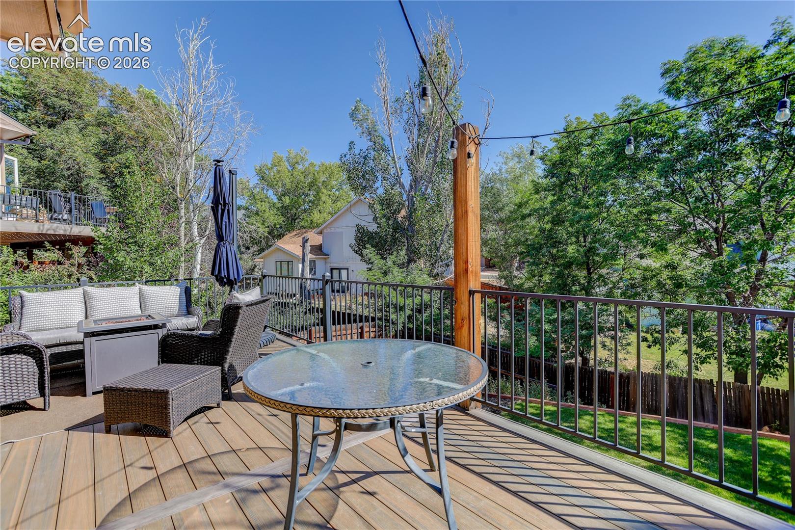 Spacious deck with gas hookup