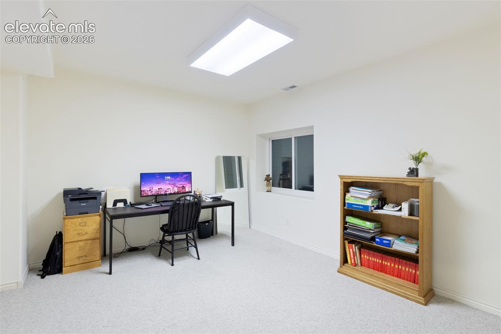 Basement Bedroom 4 currently used as office