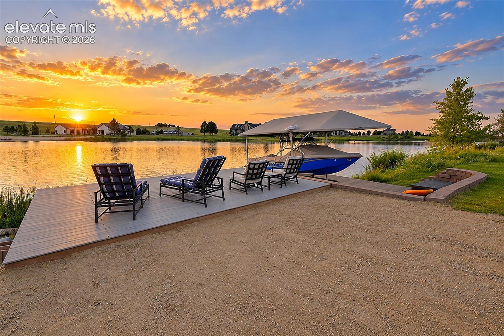 New deck off of sandy beach