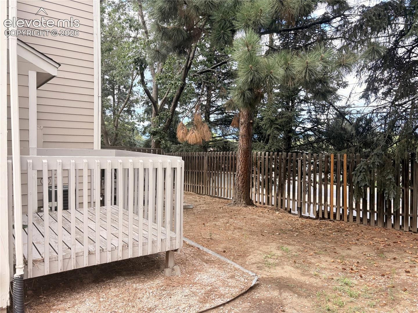 View of the yard from the deck
