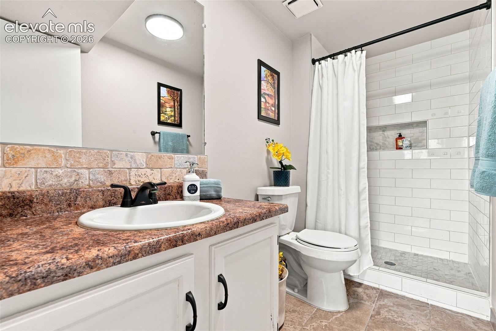 Updated 3/4 bath in lower level 