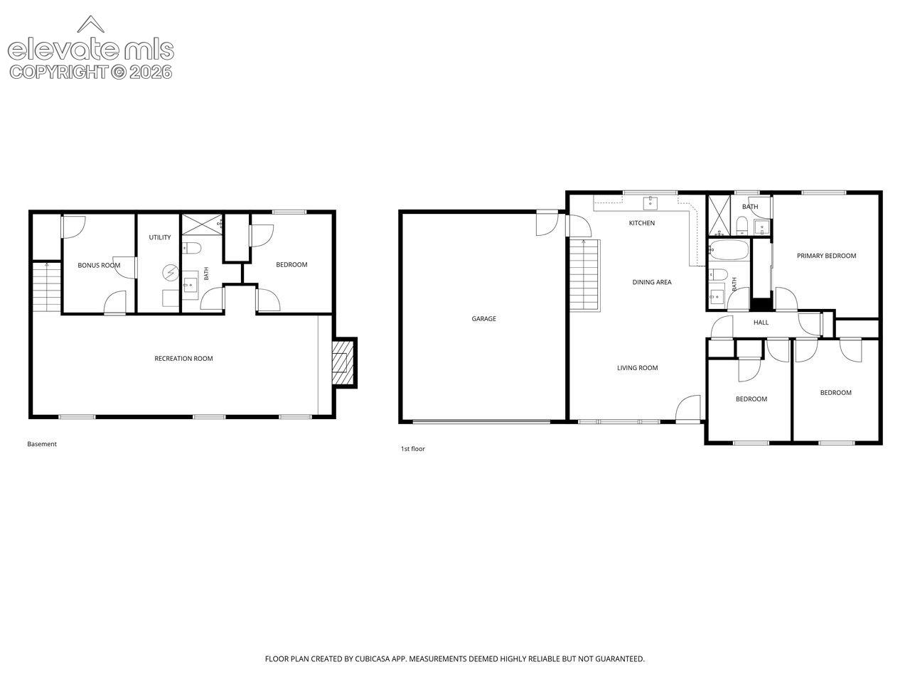 Both levels Floor plan