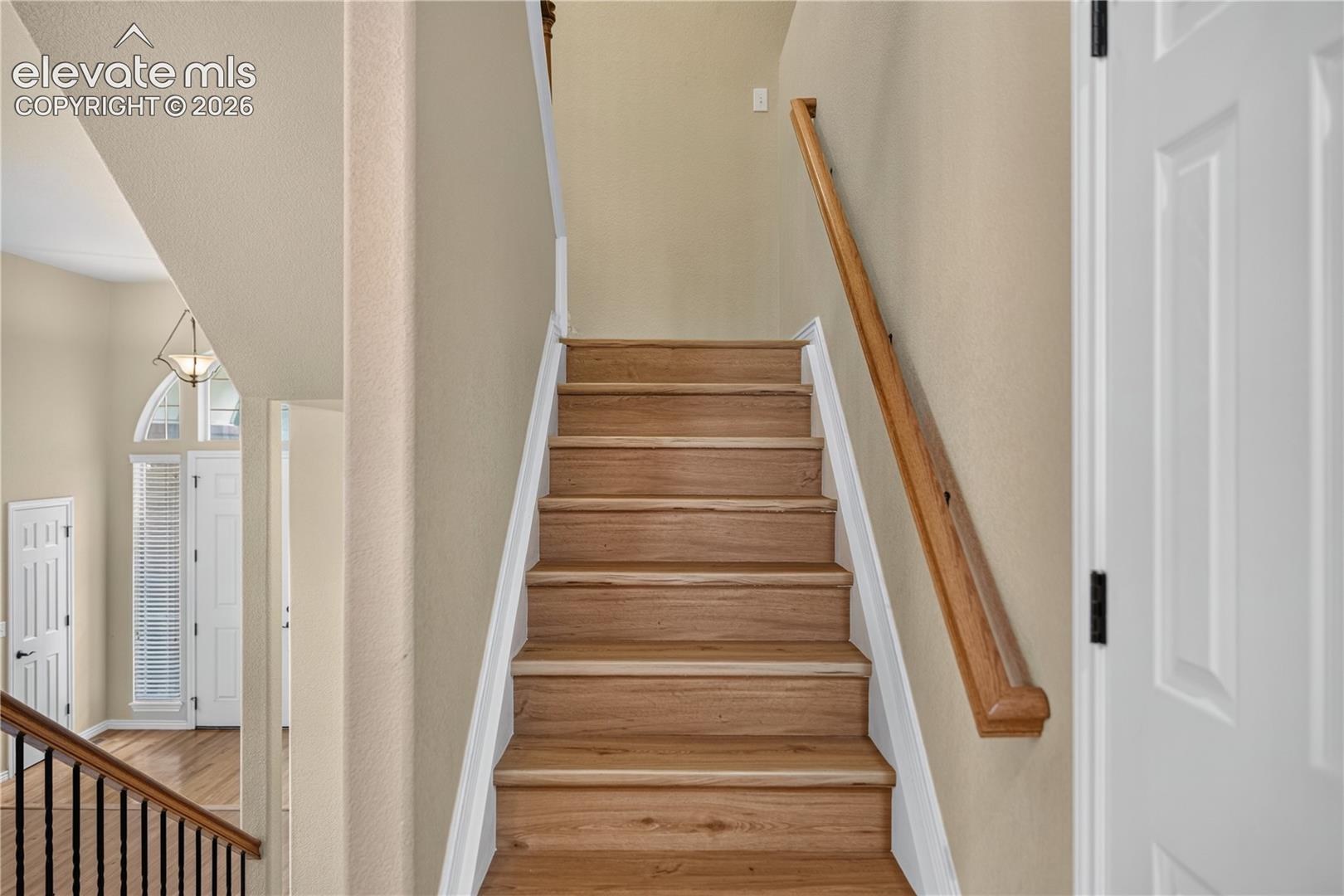 Staircase with new LVP treads,