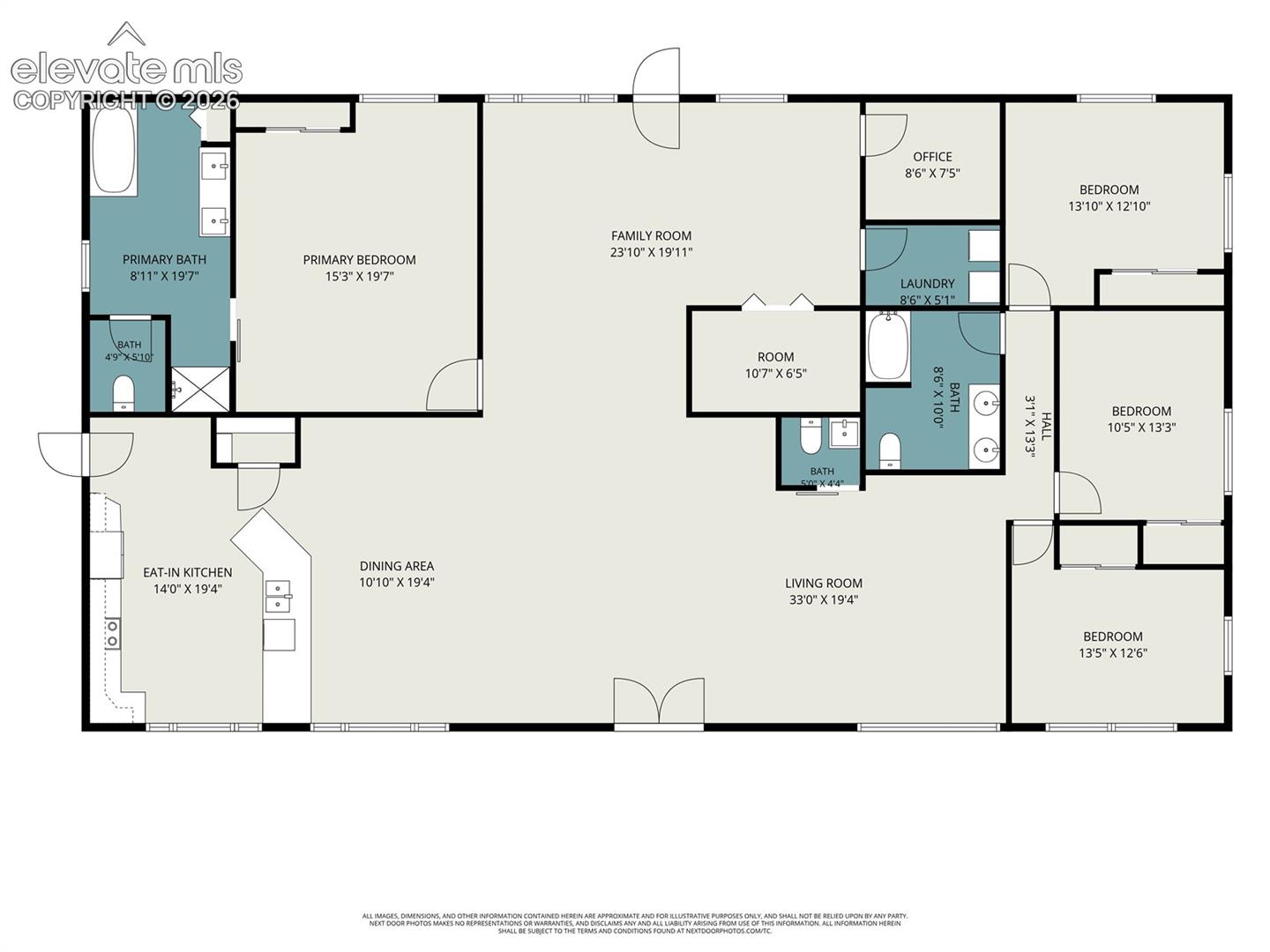 Floor Plan Main Home - 2916 Sq Ft