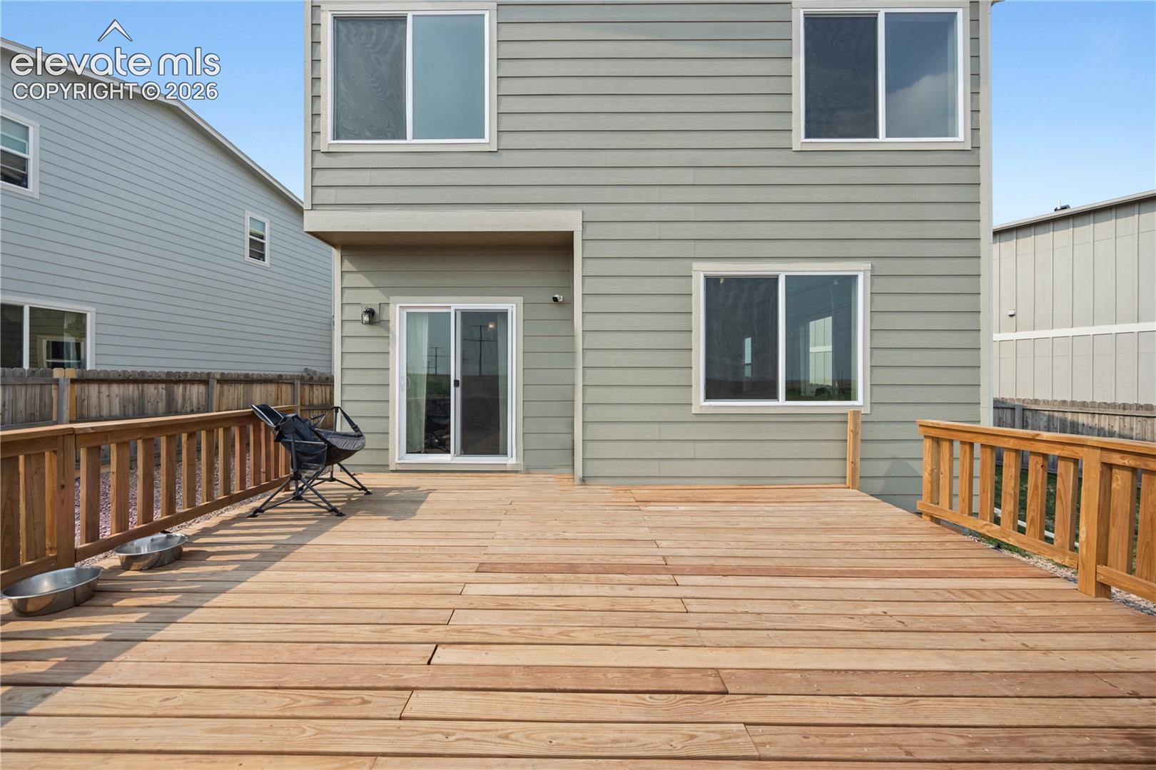 The backyard deck is a great place to host weekend BBQs with family and friends.