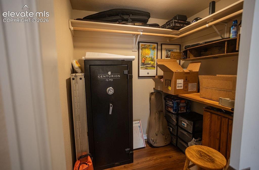 Closet to studio living space