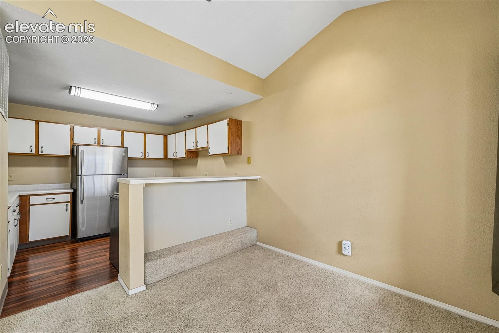 Dining area and kitchen