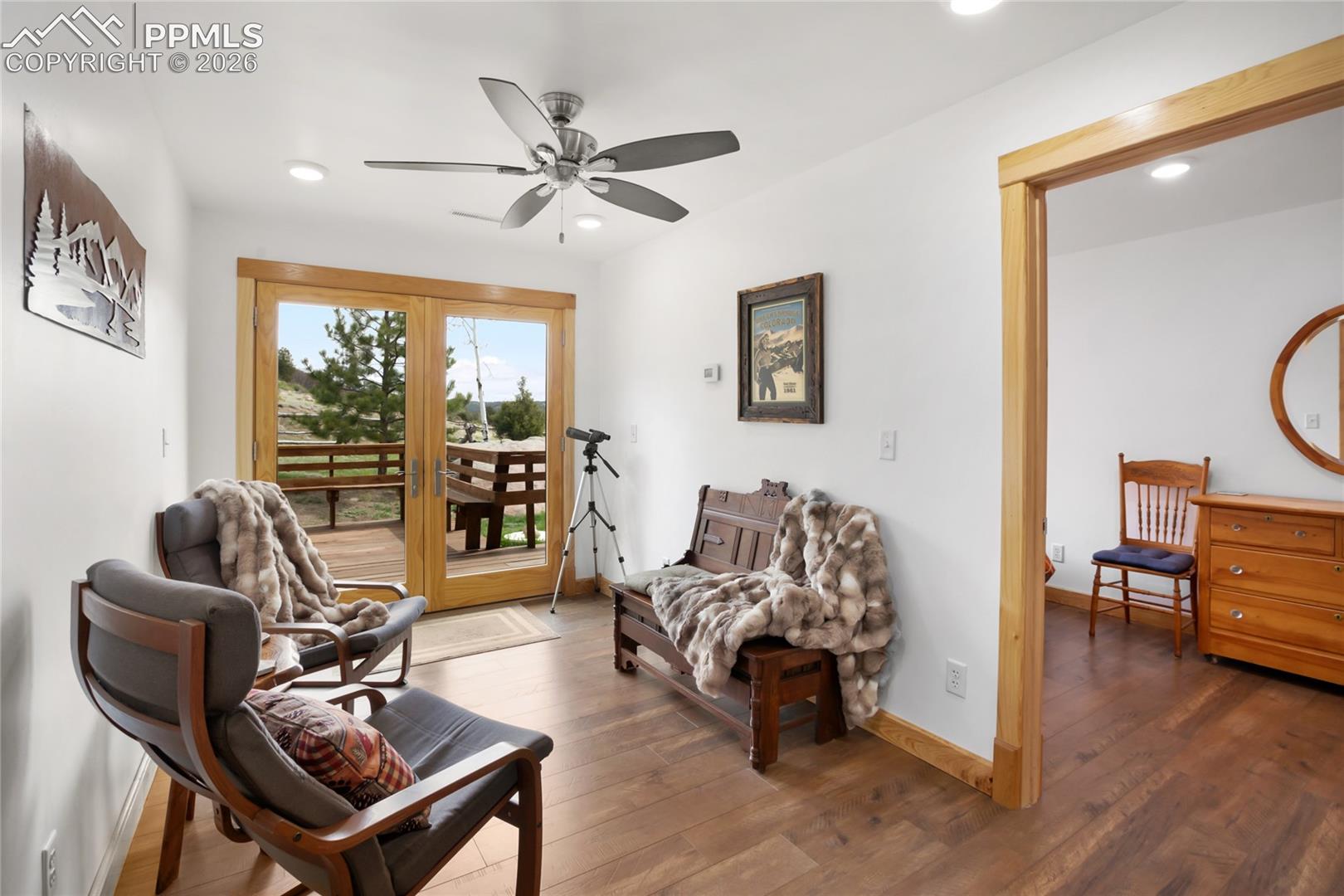 Lots of light from the Pella french doors.