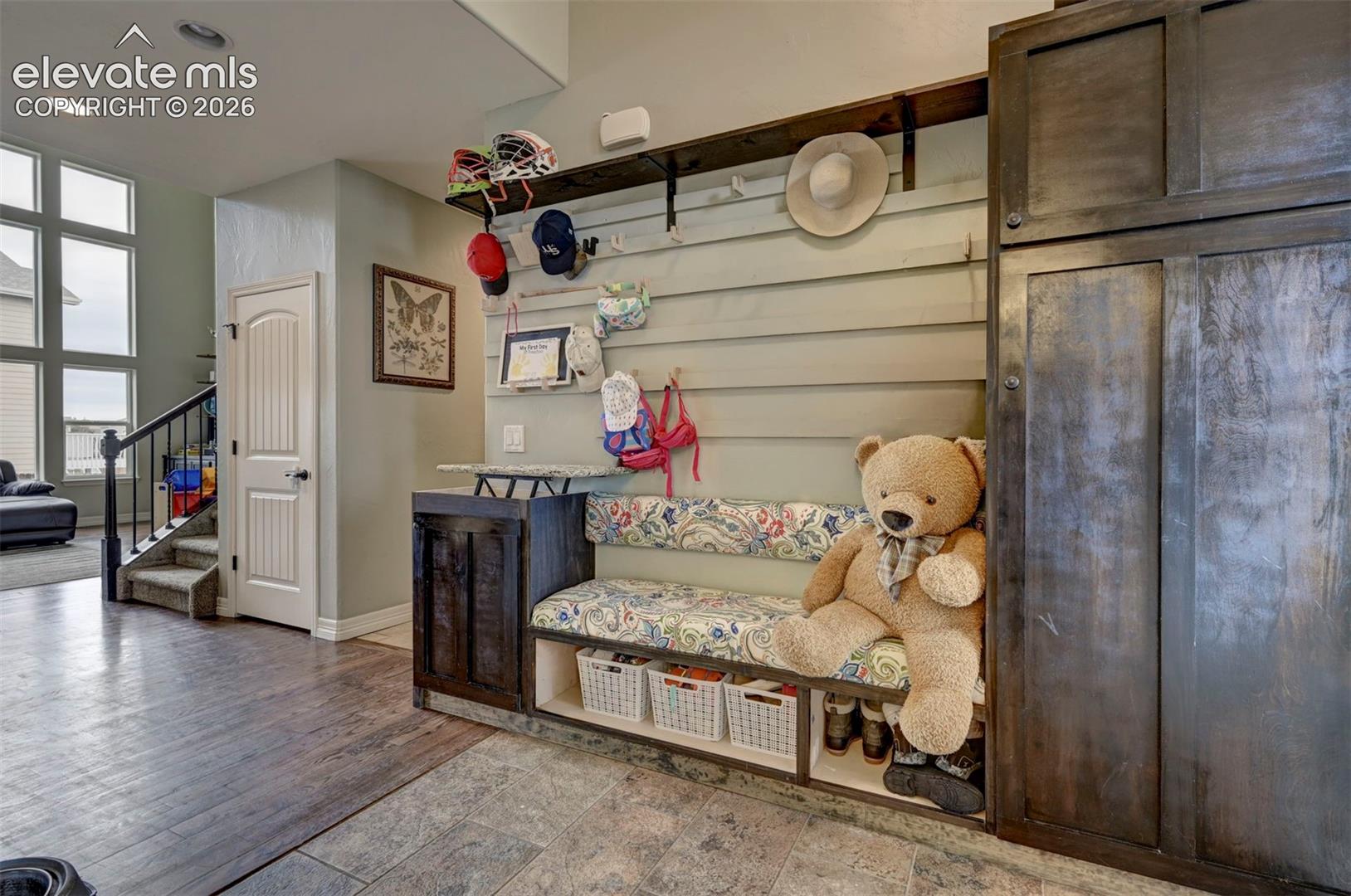 Mudroom bench with storage