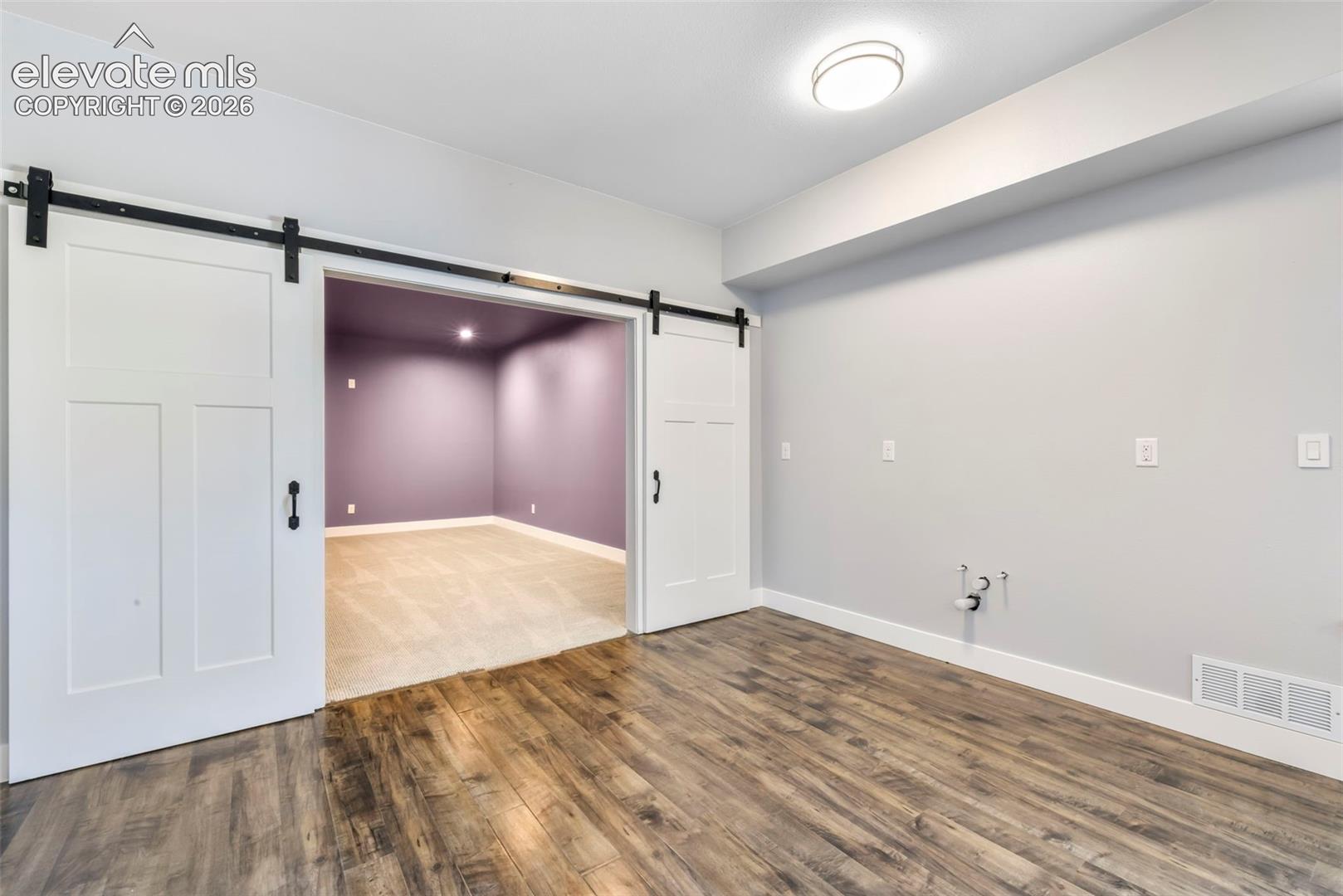 Huge family room for entertaining in basement 