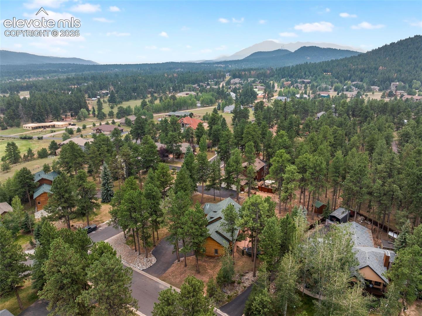Woodland Park with Pikes Peak in the background