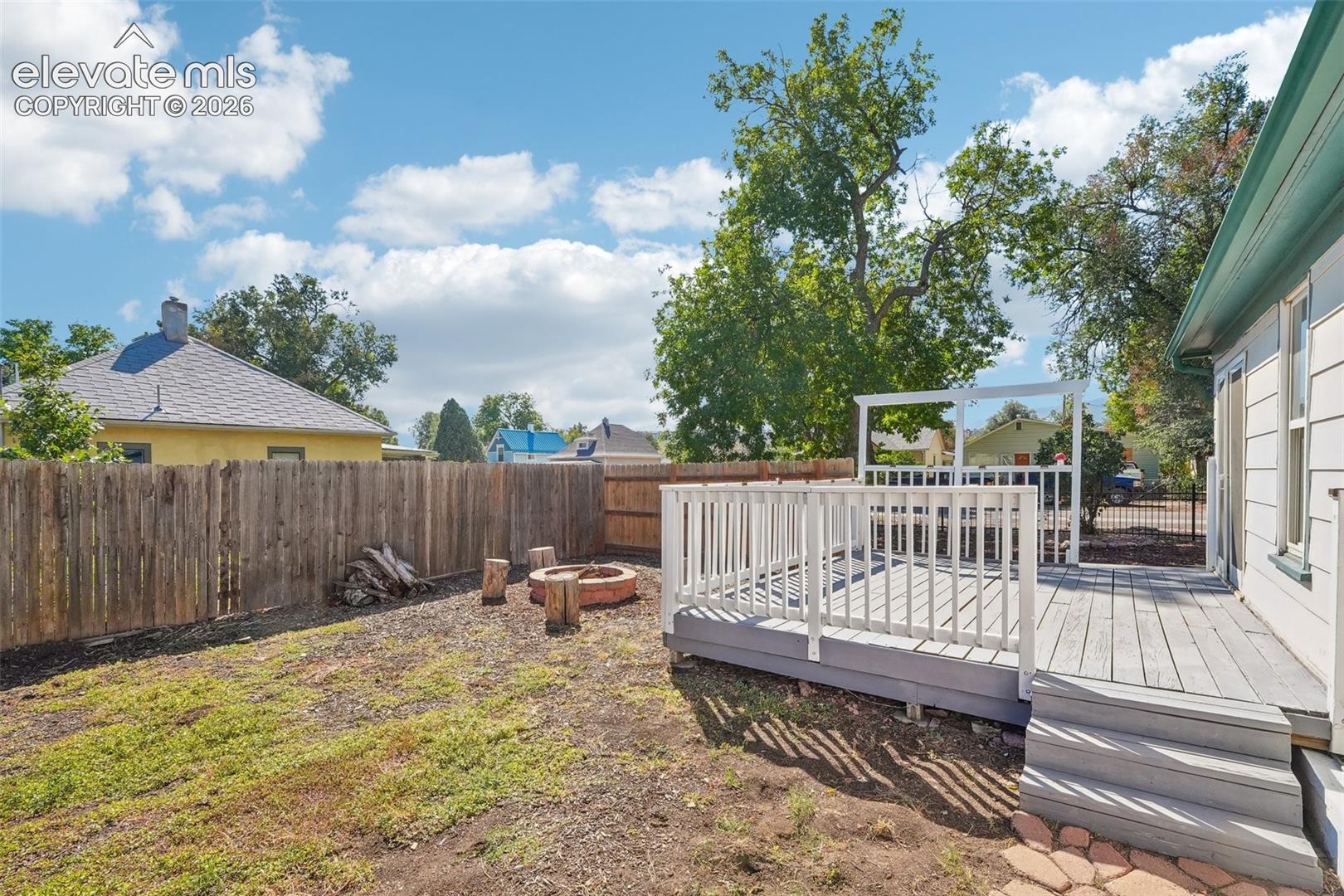 Deck and yard off sunroom