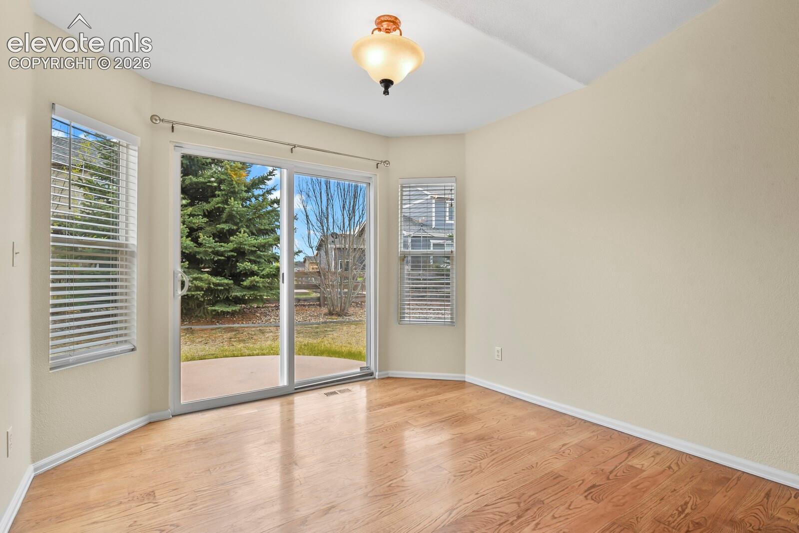 Sliding glass door, providing direct outdoor access
