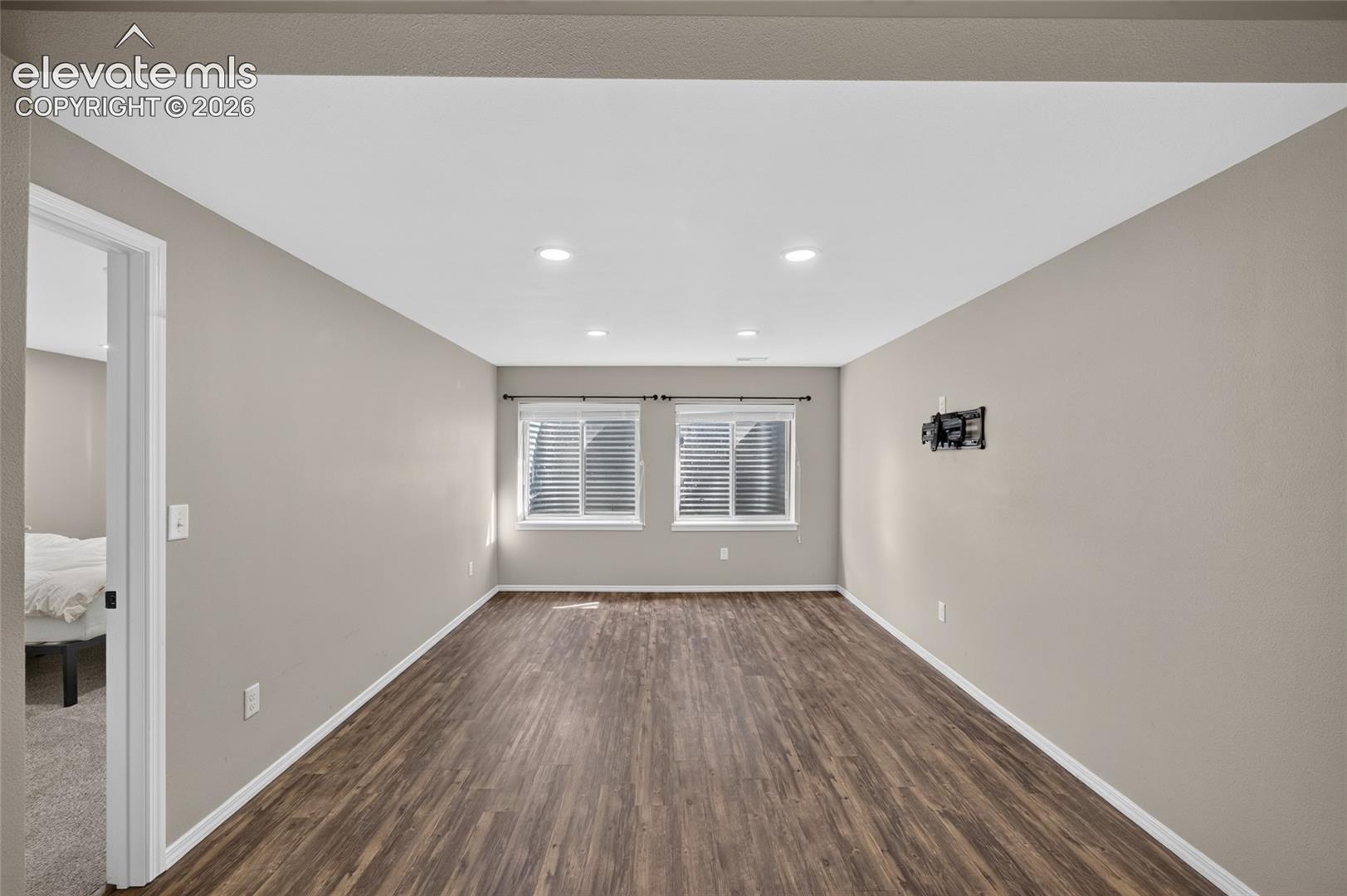 Fully finished basement family room, permitted and finaled through Regional Building
