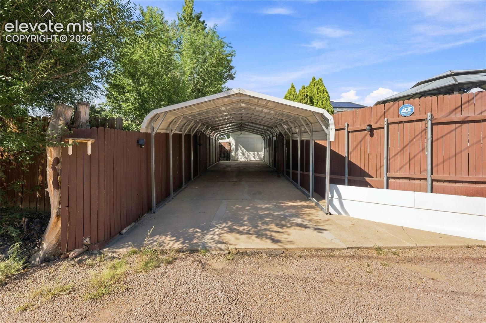 3 car attached carport