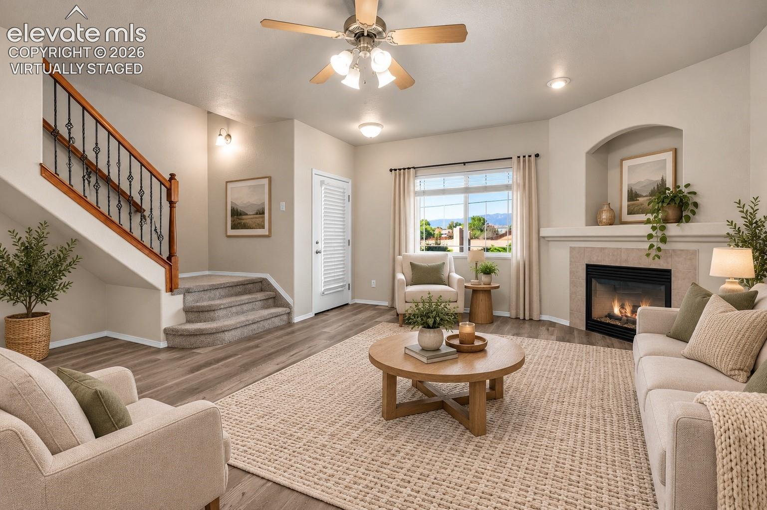 Virtually Staged Living Room