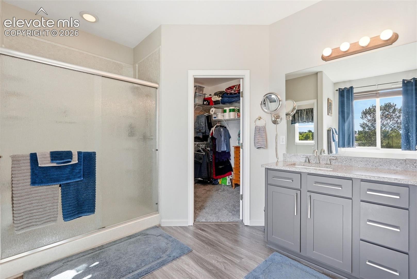 Oversized walk-in shower