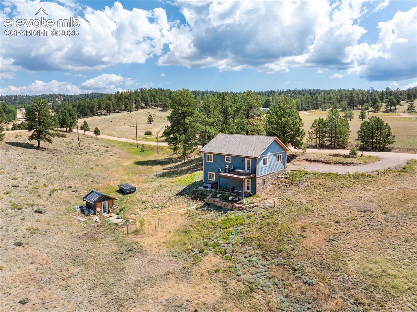 Peaceful setting with wide-open views in every direction.