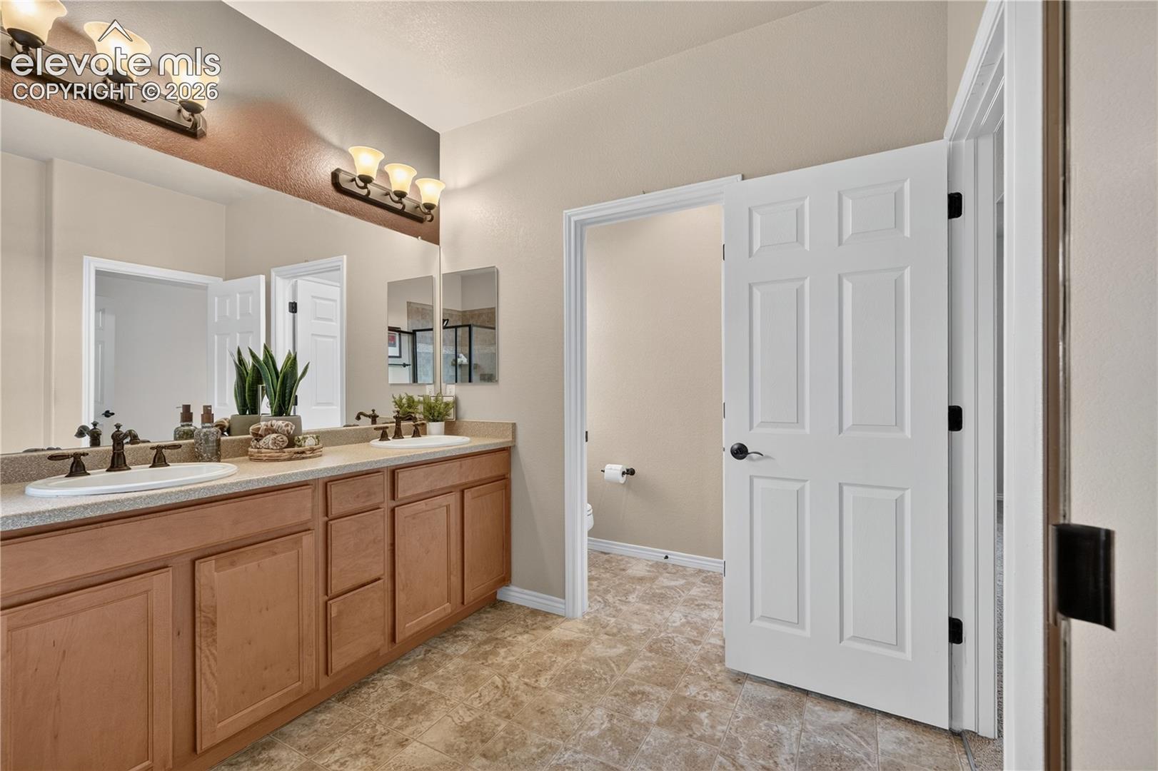 separate bathroom area
