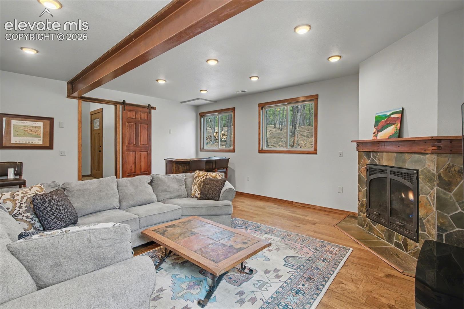 With cozy gas fireplace!